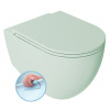 Isvea INFINITY závesná WC misa, Rimless, 36,5x53cm, zelena mint SPH 10NF02001-2T