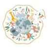Vilac Okrúhle 24dielne puzzle Svet od Sarah Betz Vilac Okrúhle 24dielne puzzle Svet od Sarah Betz