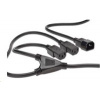 PremiumCord - Separátor k napájení - IEC 60320 C13 do IEC 60320 C14 - AC 230 V - černá KPSY