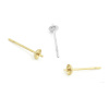 Náušnicové dříky s lůžkem 304 13x3x0,7mm - 1Ks+B - Light Gold SL / 1Ks