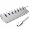 HUB USB ROZDEĽOVAČ ROZBOČOVAČ PORTOV AKTÍVNE NAPÁJANIE RÝCHLE 7X USB 3.0