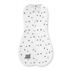 Zavinovačka Sleepee First Step Swaddle s čiapočkou zadarmo Bodky čierne
