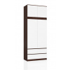 Skriňa s nadstavcom S 90 cm 2D 2SZ CLP wenge / biela
