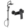 Mexen Tord nástenná sprchová sada s dažďovou sprchou a sprchovou batériou Alexa, čierna - 71240200-70