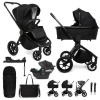 MUUVO SET Kočík 4v1 Quick SE 2 Chromium black set + CBX By CYBEX Aton B2 i-Size + základňa