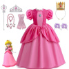 Dievčenské šaty princezná Peach Super Mario a doplnky 110 - 130 110 cm