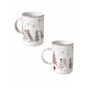 Hrnek 300 ml motiv stromeček Fiocco di Neve BRANDANI (barva - porcelán, bílá/červená/zlatá)