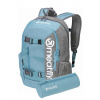 Batoh Meatfly Basejumper + PENÁL ZADARMO sivá/tyrkysová 22 L