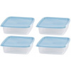 MagicHome Dóza Lunchbox štvorcová sada 4 ks 1 l 17,7 x 17,7 x 5,8 cm