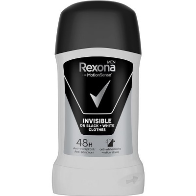 Rexona Men Invisible Black + White tuhý antiperspirant pre mužov 50 ml