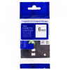 PRINTLINE kompatibilní páska s Brother HSe-211, 6mm,,černý tisk/ bílý podklad, bužírka PLTB108