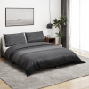 zahrada-XL Súprava obliečok na paplón tmavosivá 240x220 cm bavlna 136479