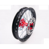 Kompletné zadné koleso 1,85x14'', CNC náboj pitbike YCF - Červená