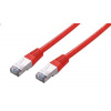 C-Tech CB-PP5F-025R patch, Cat5e, FTP, 0,25m, červený