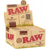 RAW Organické konopné CONNOISSEUR KingSize Slim Unrafined Rolling Papers + TIPS - Box, 24 ks