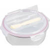 Dóza MagicHome, okrúhla, 1200 ml, s vekom, s príborom, Clip