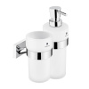 Nimco KEIRA držiak dávkovača na tekuté mydlo a pohárika chróm/matné sklo, 250ml KE 2205831W-T-26