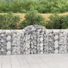 vidaXL Oblúkové gabiónové koše 3ks 200x50x100/120cm pozinkované železo 3146321