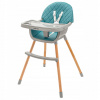 Baby Mix Jedálenská stolička Freja, drevená, dusty green (zelenošedá)
