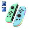 BEZDRÔTOVÝ OVLÁDAČ pre Nintendo Switch, zelená modrá LED
