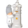 Dekorácia MagicHome Vianoce, Chlapček s poštovou schránkou, LED, 14.5x22.5x39 cm