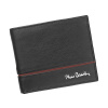 Pierre Cardin SAHARA TILAK15 8824 čierno-červená pánska peňaženka z hovädzej kože 11 x 9,5 x 2 cm