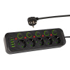 BLOW Predlžovačka 5x 3m PS-530S 4xUSB 1xUSB-C čierny 2x1mm