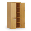 Kancelárska policová skriňa PRIMO WOOD, polené dvere, 800 x 500 x 1781 mm, buk