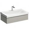 Geberit Xeno 2 - Skrinka pod umývadlo 90 cm, zásuvka s LED svietidlom, sivobéžová 500.508.00.1