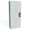 Policová skriňa Strong, 80x192x40 cm, sivá/sivá