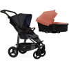 TFK Mono4 2v1 Premium Black Combi carrycot + Seat unit Nenafukovacie kolesá (s výplňou) Hlboká vanička Salmon