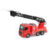 WIKY Hasičské auto se žebříkem a s efekty, stříkající 30 cm
