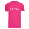 Los Angeles Wording Tee - hibiskus pink XS