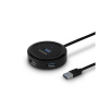 AXAGON HUE-P1A, 4x USB 3.2 Gen 1 ROUND hub, micro USB nap. konektor, kabel USB-A 30cm