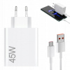 45W nabíjačka a USB-C kábel, nabíjací adaptér USB QC 3.0 PD pre telefón