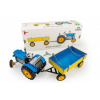 Traktor Zetor s valníkom modrý na kľúčik kov 1:25 v krabičke 32x13x11cm Kovap