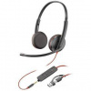 Headset HP Poly Blackwire 3225, 3,5 mm jack + USB-C/A adaptér, stereo (8X229AA) čierny