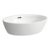 LAUFEN Pro oválna umývadlová misa bez otvoru, s prepadom, 520 x 390 mm, biela, s povrchom LCC, H8129644001091
