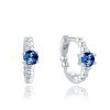 MINET JMAS0233BE00 - MINET Stříbrné náušnice kroužky s modrými zirkony