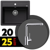 BLANCO SET 07-A 25 LEGRA 6 čierna + MILA chróm