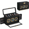 SONGMICS HOME Box na hodinky, pre 9 hodiniek, sklenené okienko, 16,2x40x25,3 cm, čierny