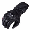 Športové motocyklové rukavice HUSAR GP-01, kožené, čierne, pánske, dotykové
