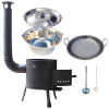 Home Cook kotlík na guláš nerez 1,2 mm 20 l INOX, Home Cook pokrievka nerez INOX, Home Cook panvica hlboká WOK 46 cm, Home Cook žiaruvzdorná kotlina 42 cm PLUS 600, naberačka antikor INOX, vareška 50
