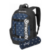 Batoh Meatfly Basejumper + PENÁL ZADARMO modrá/žlté bodky 22 L
