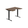 Hobis Pracovný stôl Motion Ergo, ZO, 2S, 120x70,5-120,5x90 cm, orech/čierna