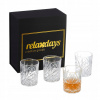 Poháre na whisky 4ks - písmenká RELAXDAYS
