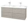 Dreja Umývadlová skrinka VARIANTE SZZ4 125 (umývadlo Harmonia) - D05 Oregon / D05 Oregon