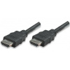 Manhattan Vysokorýchlostný HDMI 1.4 kábel s eternetovým, 3m tienený, čierny 323222