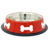 Miska nerez s gumou červená + KOSŤ 0,5l/17cm (72)