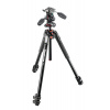 Manfrotto 190 aluminium 3-section tripod with head (MK190XPRO3-3W)
